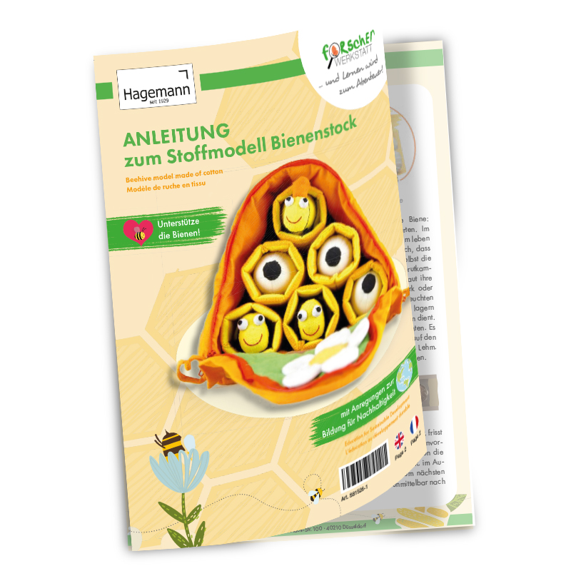 Stoff-Modell "Bienenstock", 7-tlg.