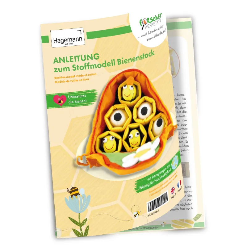 Stoff-Modell "Bienenstock", 7-tlg.
