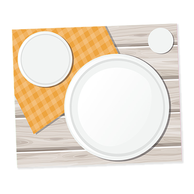 Platzset-Ergänzung für Gesunde Mahlzeiten, magnetisch, 8-tlg.