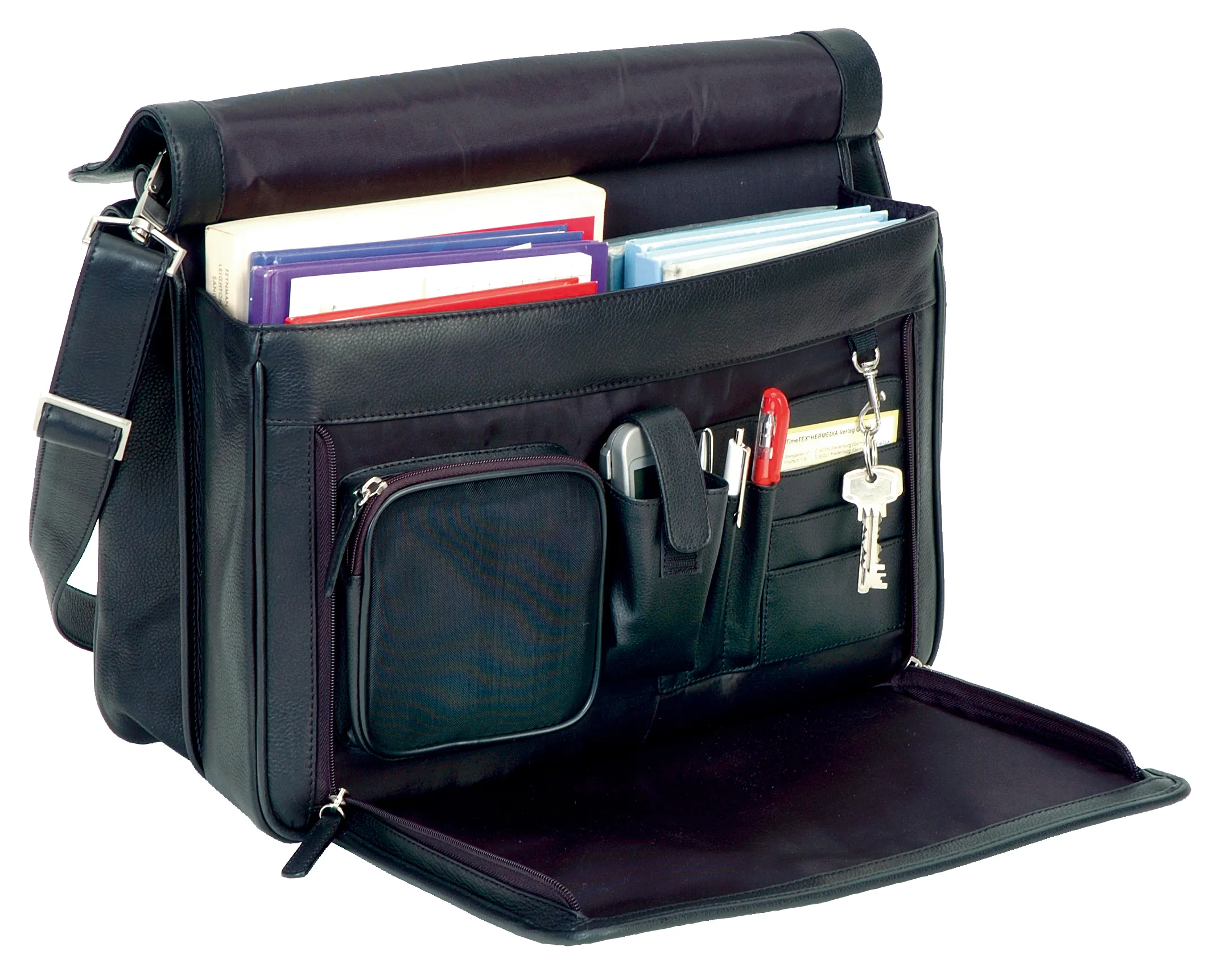 TimeTEX Lehrertasche "Compacta", mocca, Rinds-Nappa-Leder II./SO