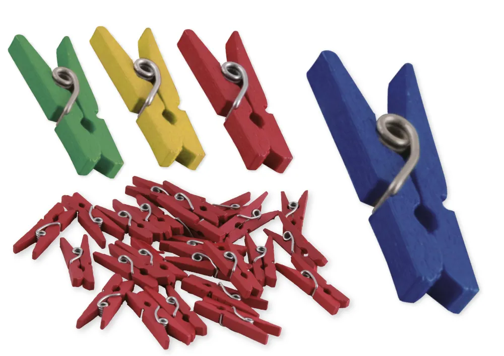 Holz-Klammern 25 mm (für Markierungen), 50 Stück