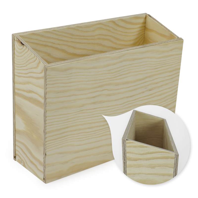 Hagemann Karteikasten Klaus DIN A4 hoch, nach vorne abfallend, Kiefernholz