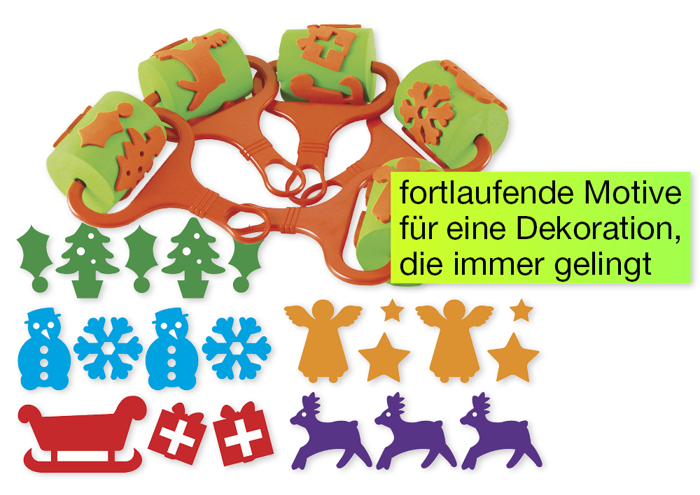 Motiv-Druckrollen "Weihnachten", 5-tlg.