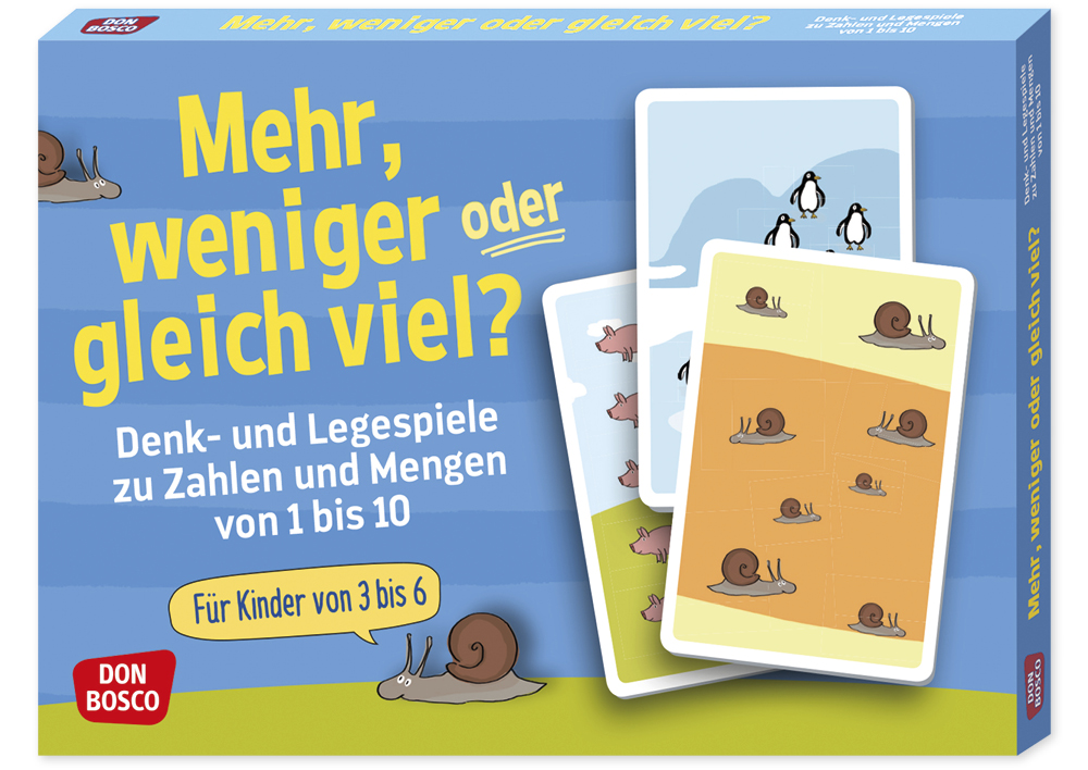 TimeTEX Karten-Set "Mehr, weniger oder gleich viel? Denk- und Legespiele"