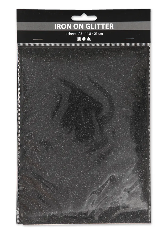 Glitzer-Bügelfolie, 148x210 mm