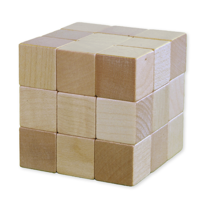 Soma terning 60x60 mm, pose med 27 enkelte terninger