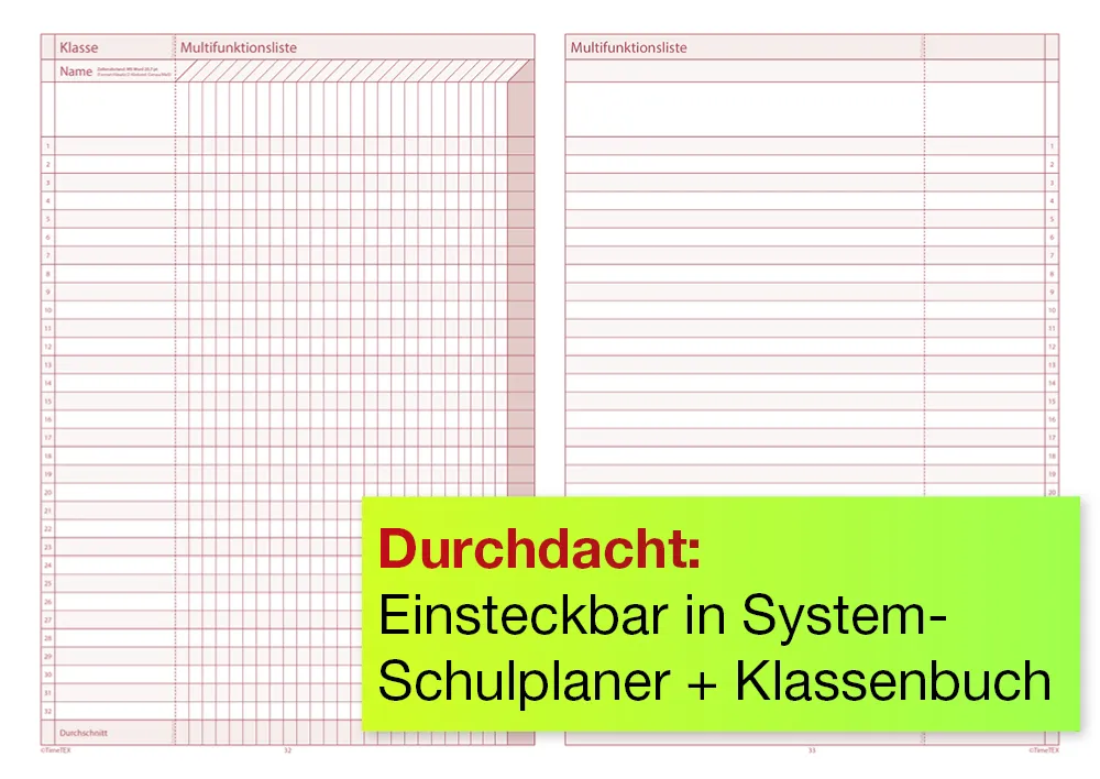 TimeTEX Heft Schüler-Anwesenheit A4 