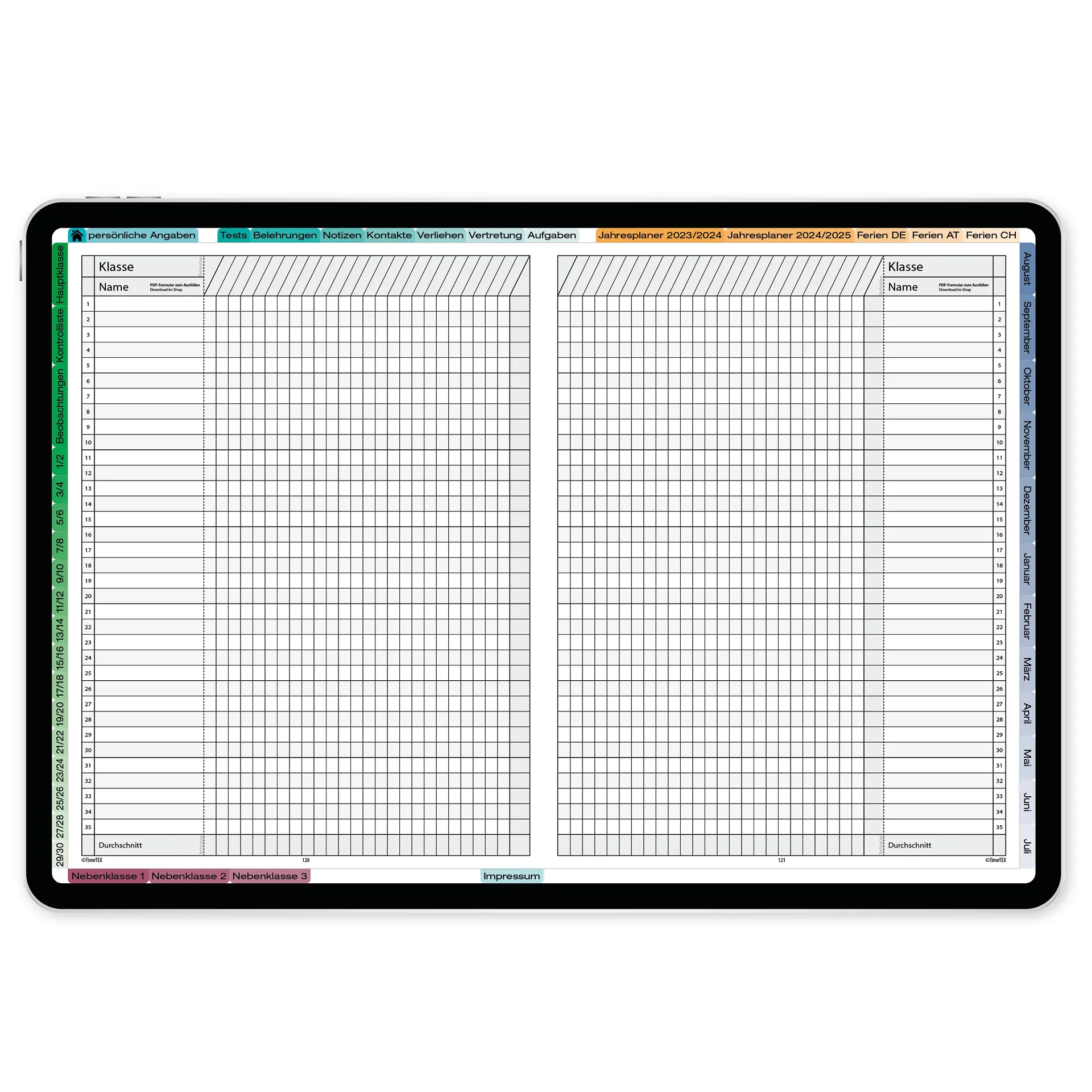 TimeTEX Digitaler Grundschul-Planer DigiPlan 2026/2027