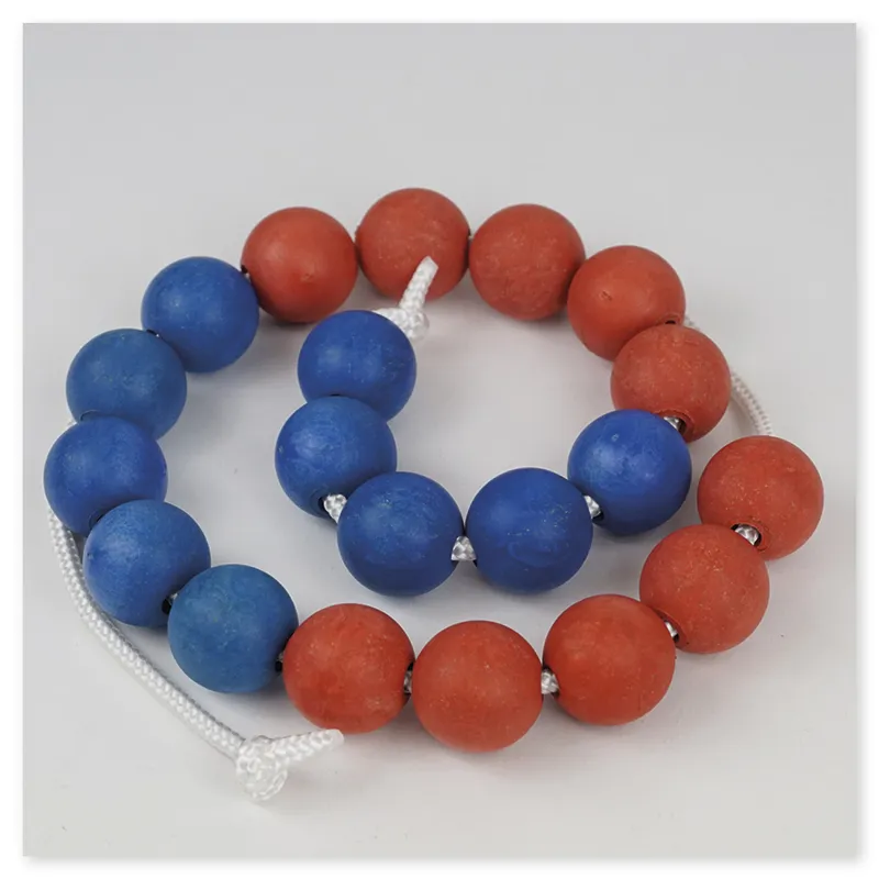 Klassesæt regnekæder XL blå/rød, 25 stk., i stabelkasse