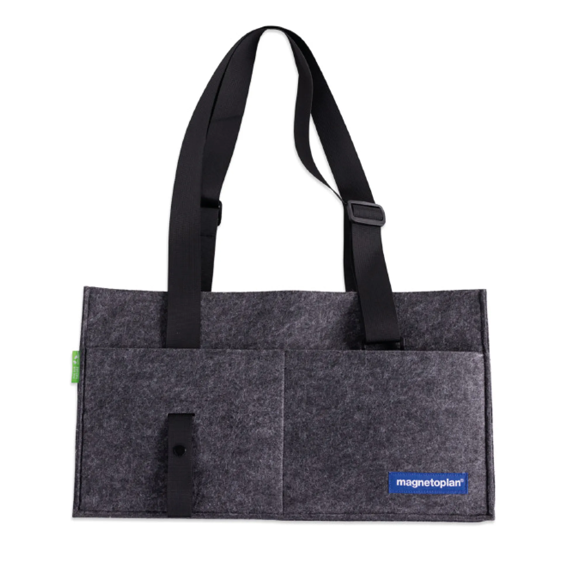 Fächer-Tasche aus Filz, faltbar, anthrazit