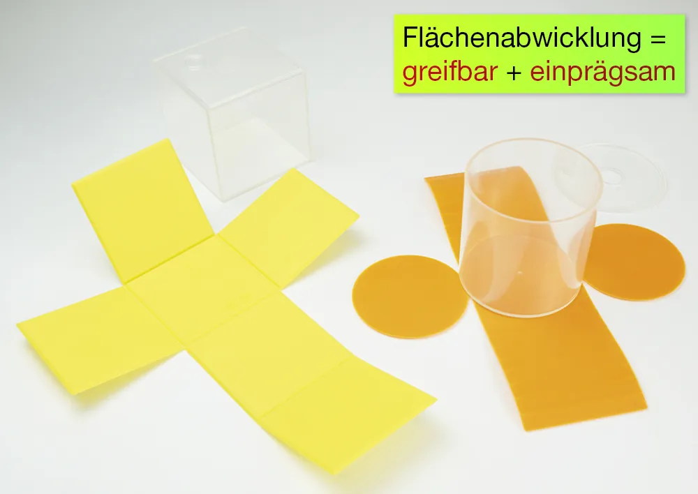 Geometrie-Körper Set L mit Flächenabwicklung 12-tlg. 