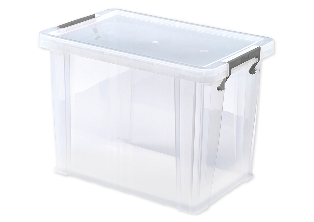 TimeTEX Kunststoffbox stapelbar, transparent, 18,5 Liter