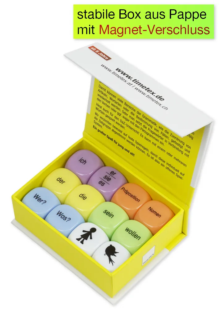 Tärningsset "Tysk" 12 st, 20 mm i kartong