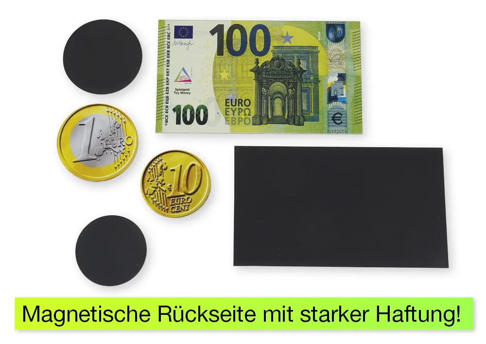 Set Demo-Euro-Rechengeld, magnetisch, 100-tlg., in Stapel-Box