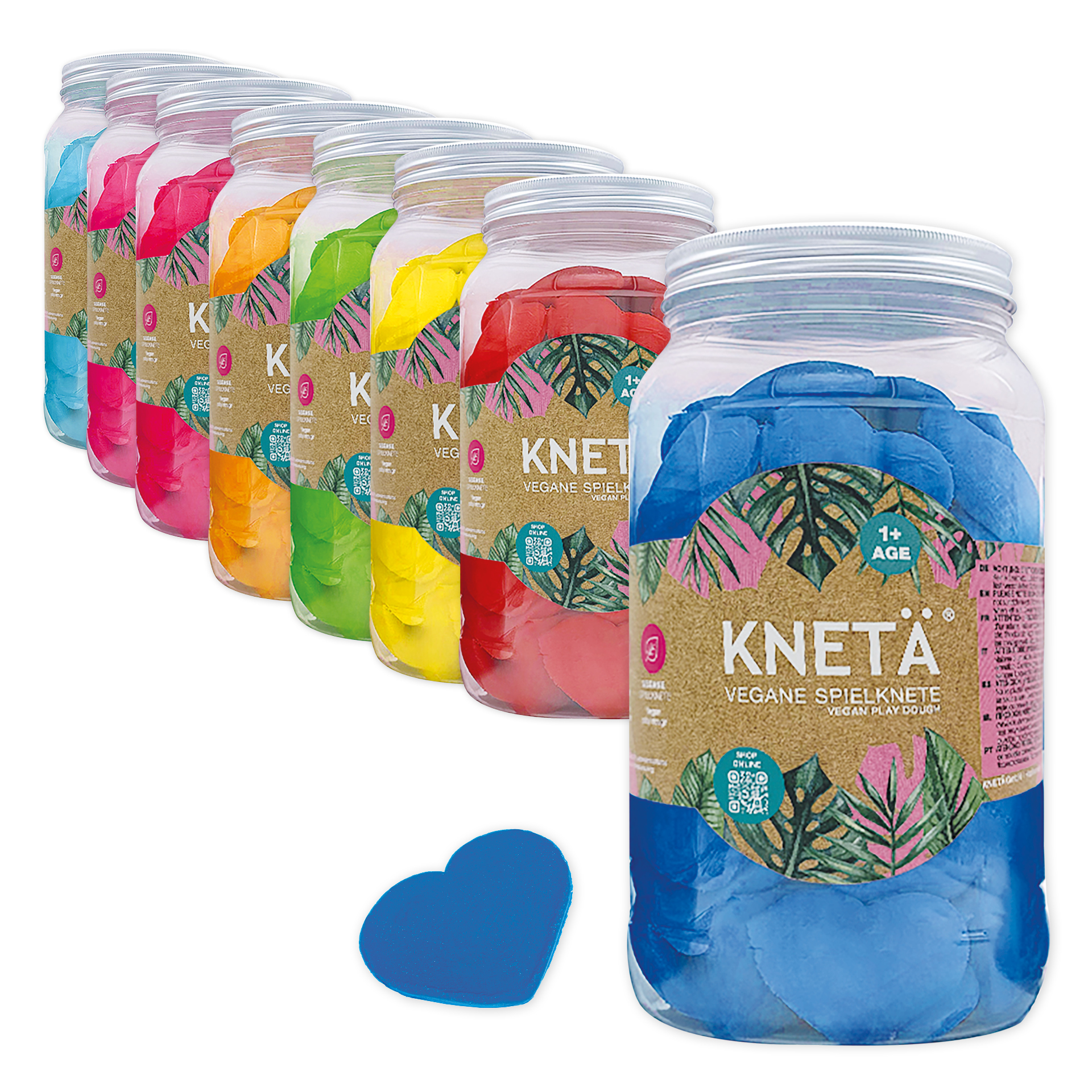 Hagemann Soft-Knete "Knetä" in Herzform, vegan, 80 Stück