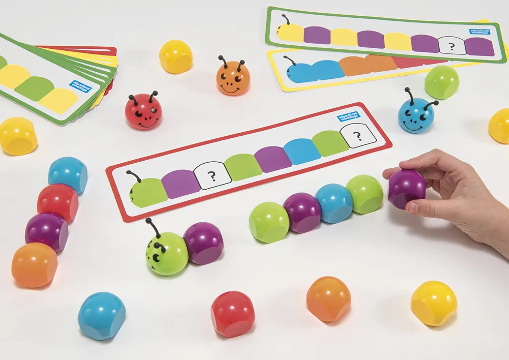 Lernspiel "Magnetische Raupen", 63-tlg.