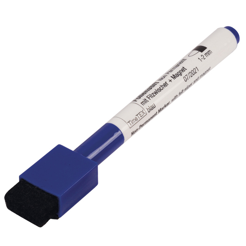 Folienstift Non Permanent mit Filzwischer + Magnet