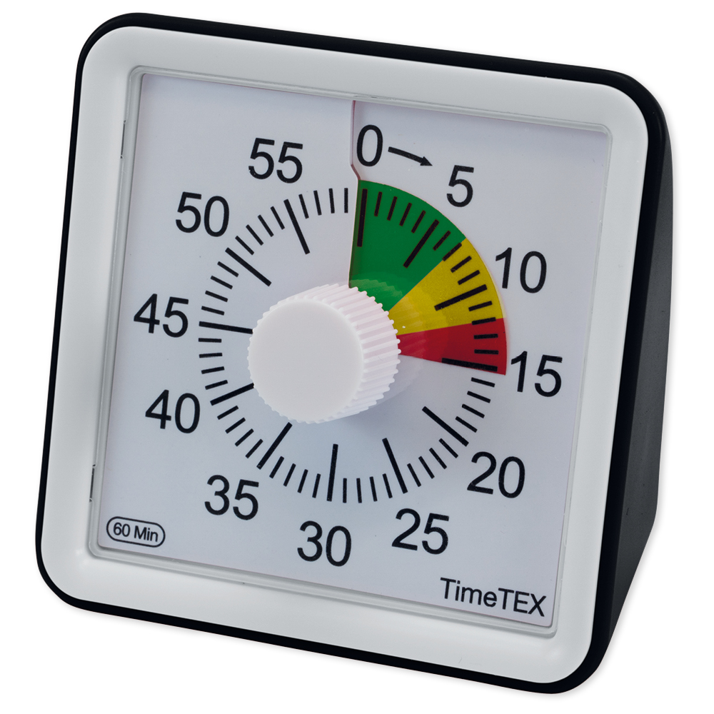 TimeTEX Zeitdauer-Uhr "lautlos" compact mit Ampelscheibe