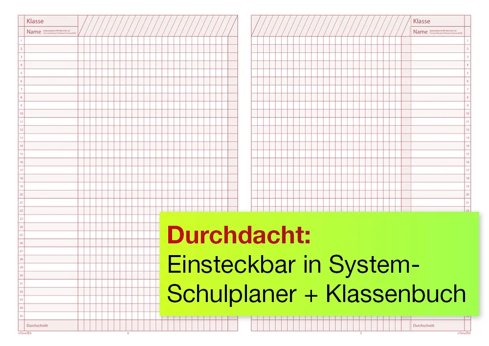 TimeTEX Schul-Notenheft A5