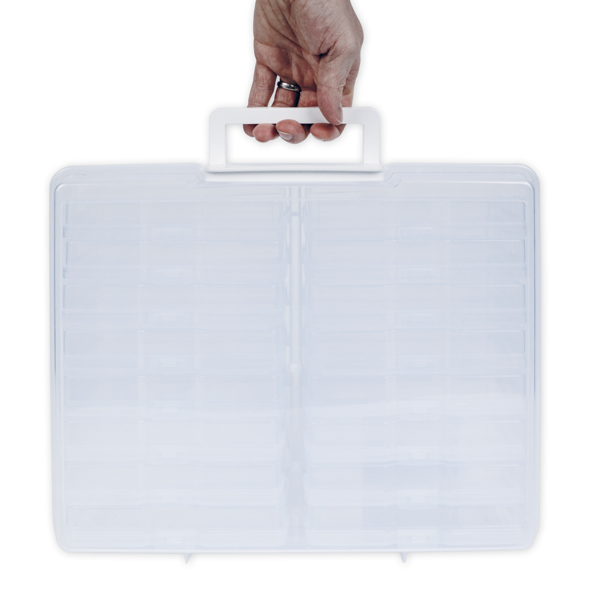 TimeTEX Klappdeckel-Boxen im Koffer, transparent, 17-tlg.