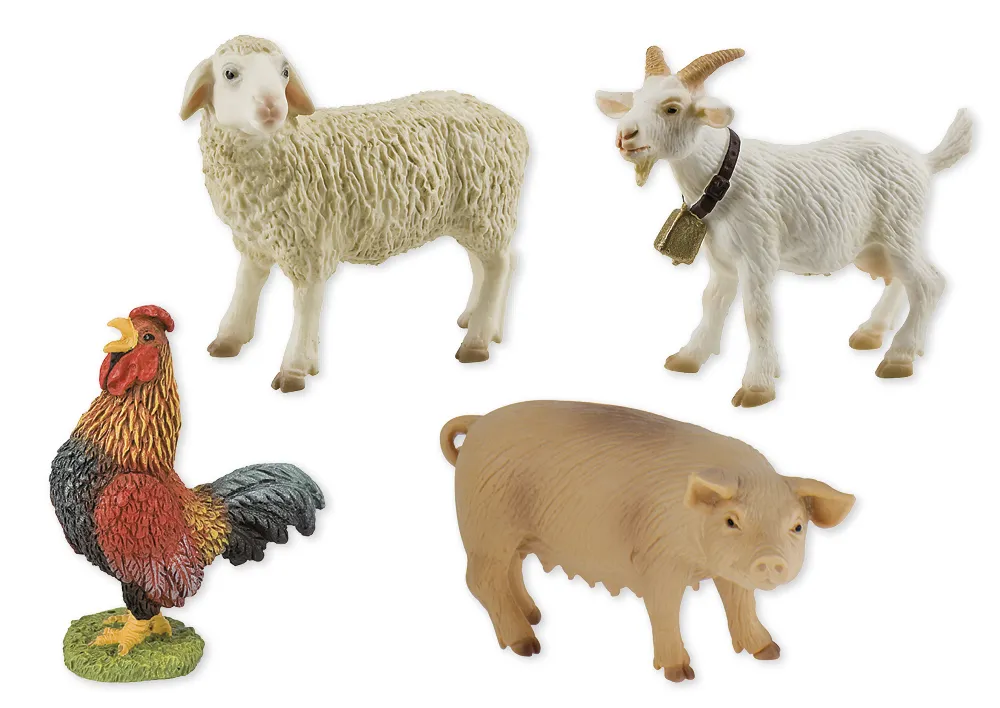Set Bauernhof-Tiere, 9-tlg.