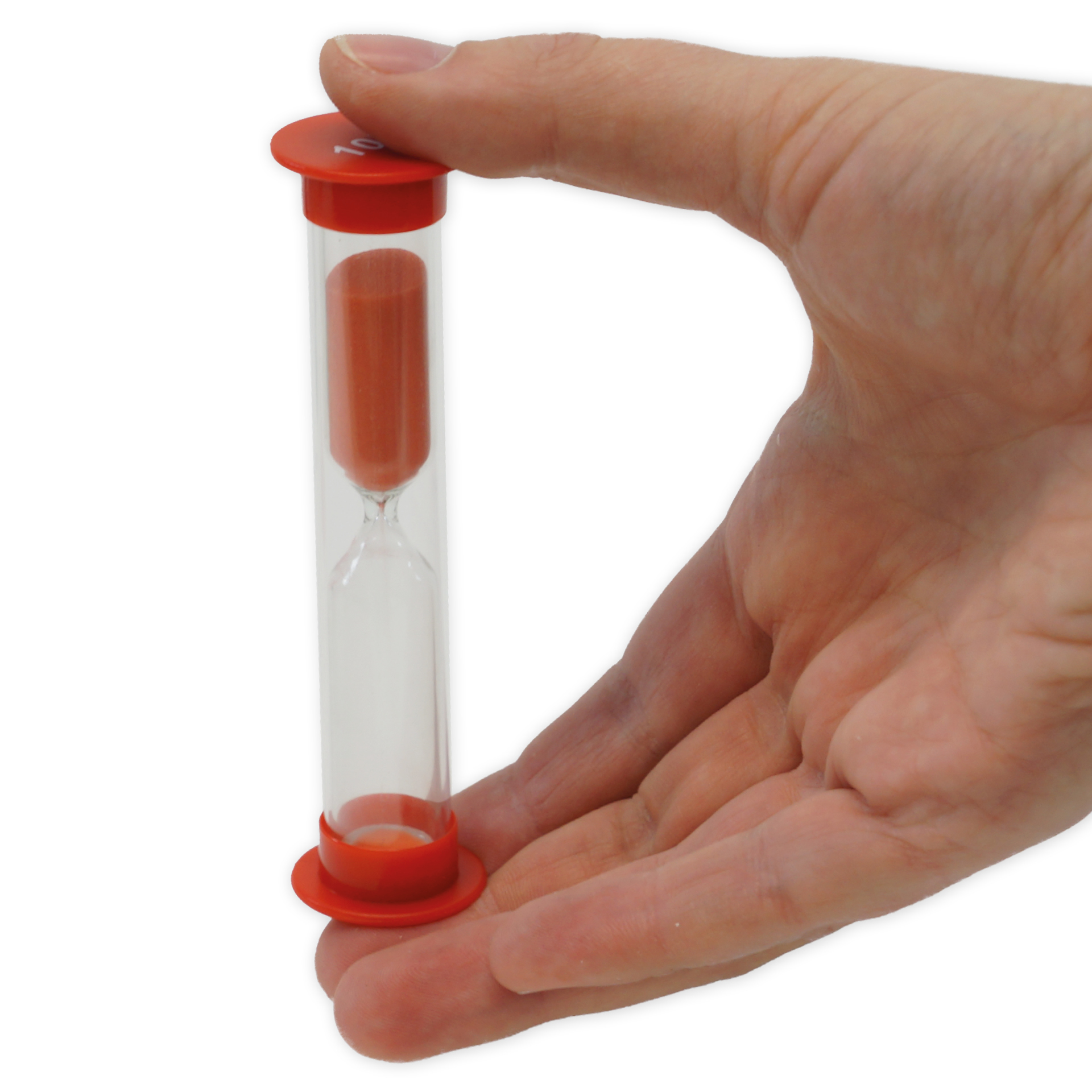 Timglasset 5 delar, 10 cm hög, 2,5 cm diameter (1 tidsenhet)