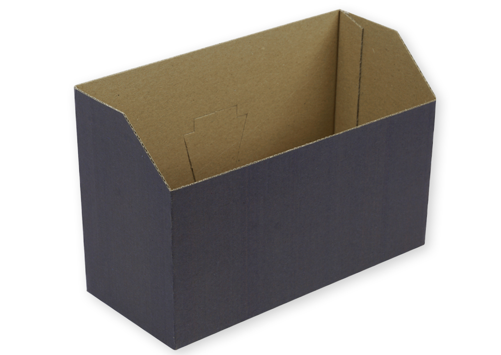 Set med Natura indexlådor av A5-kartong, färgade, lutande framåt, platt liggande, 5 st.