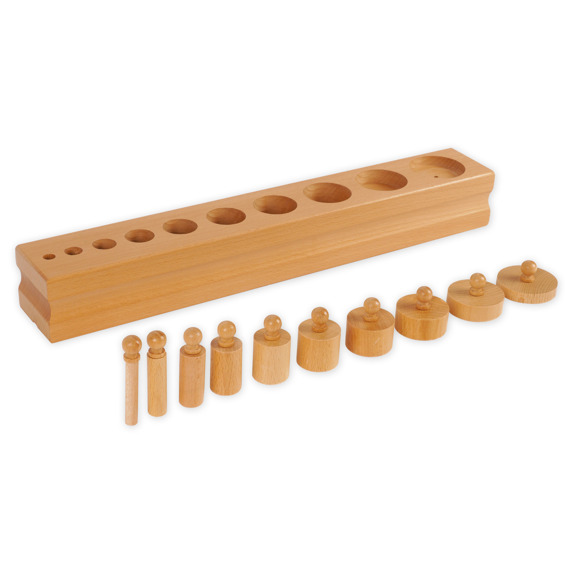 TimeTEX Set Block mit Zylindern 1-4 "Montessori Premium"