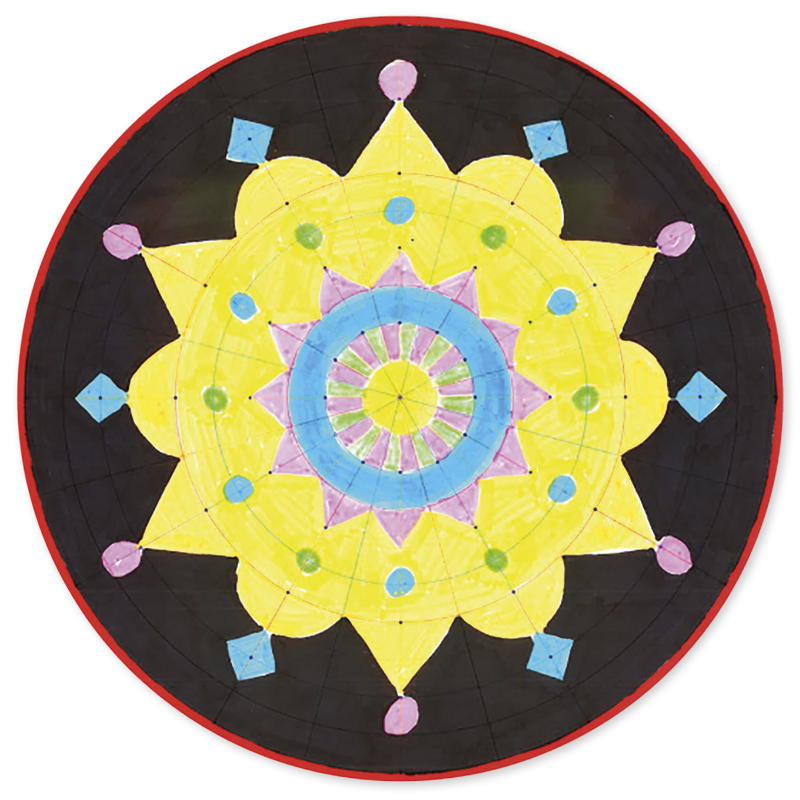 Mandala-Papier, 28x28 cm, 36 Blatt