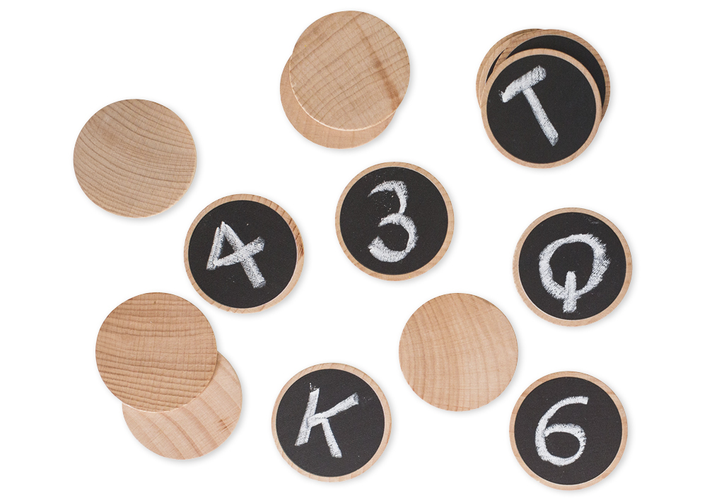 Hagemann Tafelscheiben "Spielerfinder", 20-tlg., im Stoffbeutel