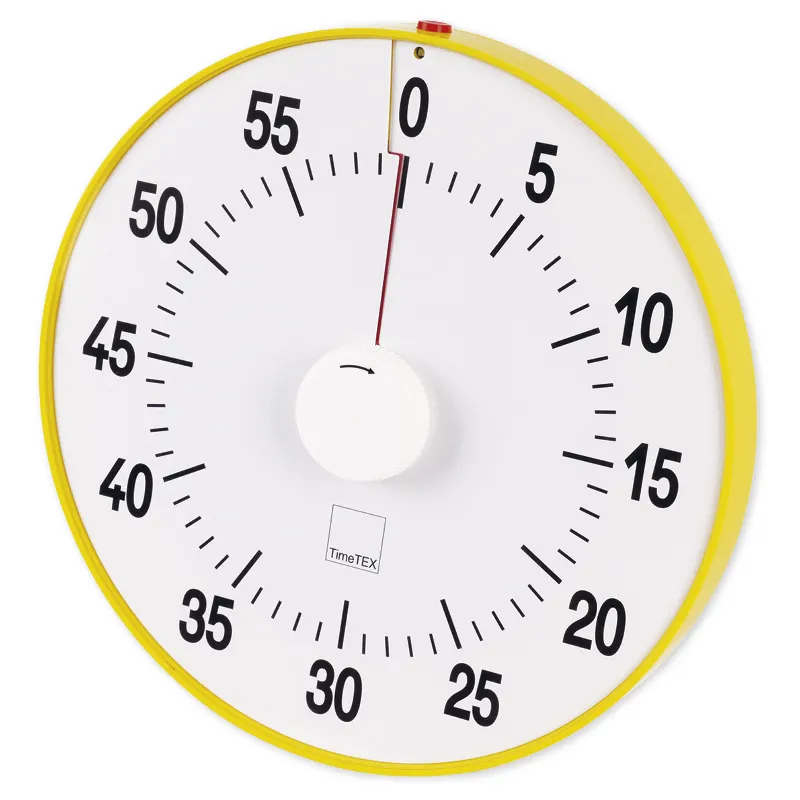 TimeTEX Zeitdauer-Uhr "lautlos" XL, 32 cm ø, mit Ampelscheibe + Pausentaste