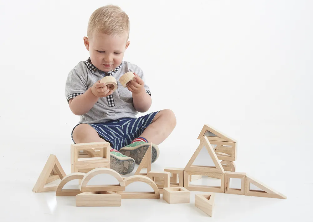 Holzbausteine "Spiegel", 24-tlg.