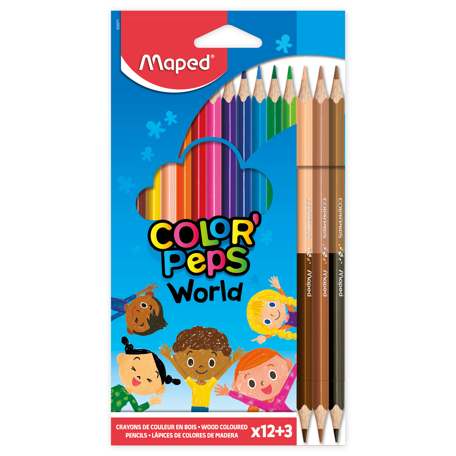 TimeTEX Buntstifte COLOR'PEPS World, 15 Stück