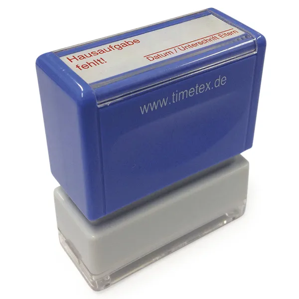 Siebdruck-Stempel "Perpetuum", "Hausaufgabe"