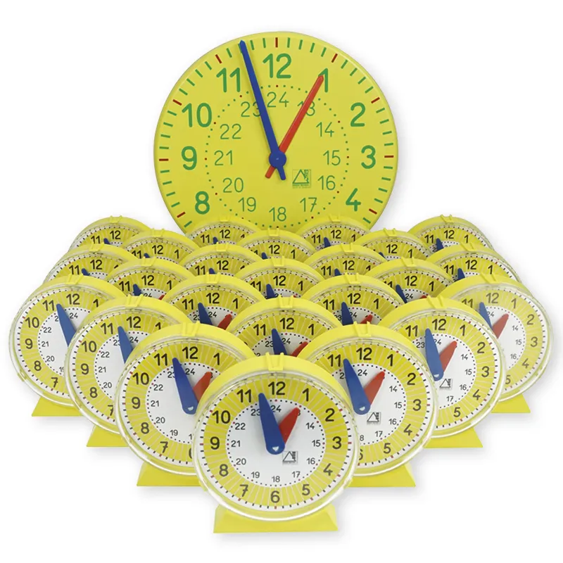Inlärningsklocka set 1-24, 25 st. i resväskan