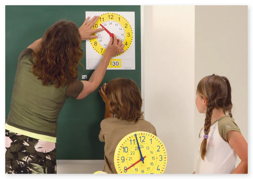 Magnet-Tafel-Uhr "Analog/Digital"