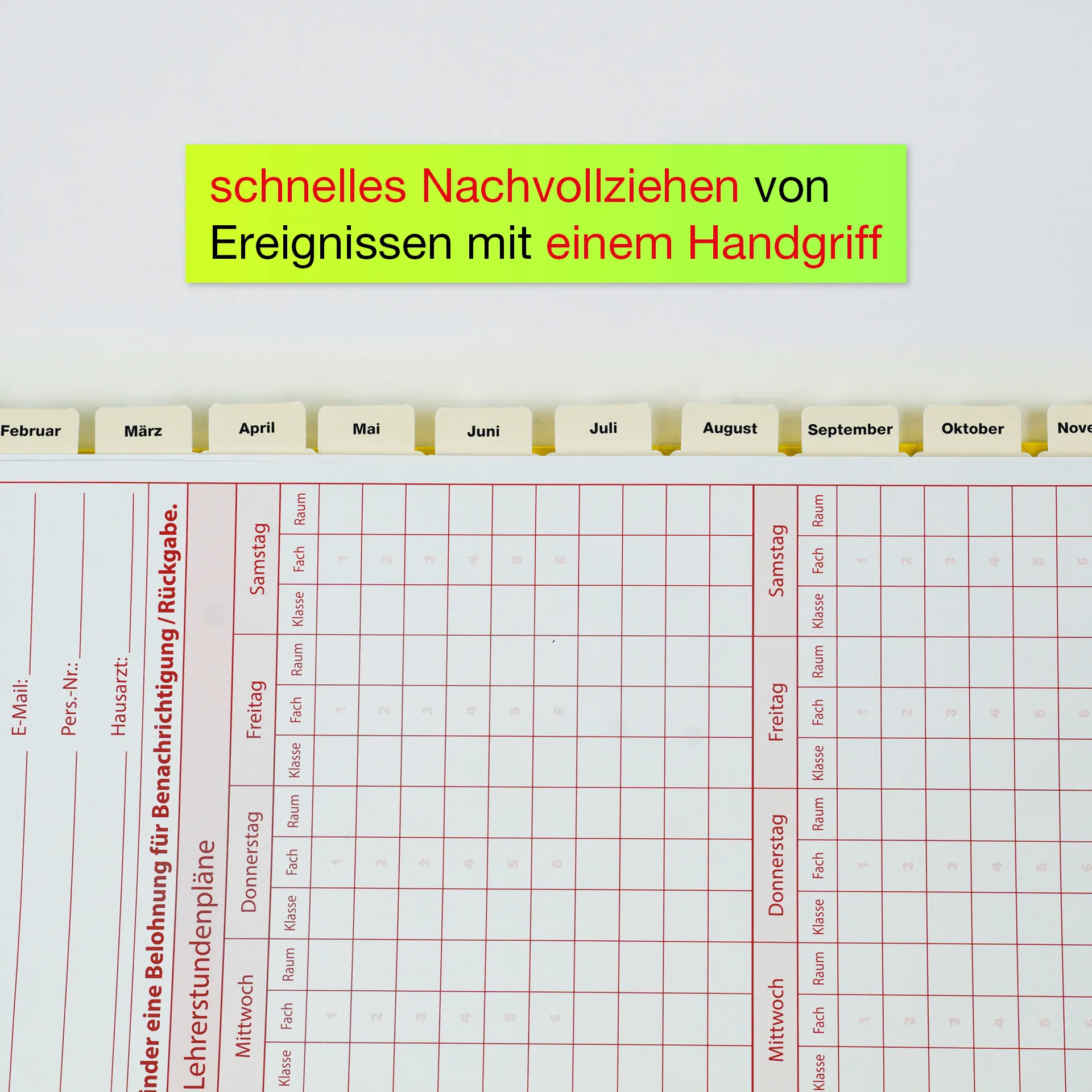 Register-Taben 29-tlg., selbstklebend, aus Karton-Papier Register-Taben 29-tlg., selbstklebend, aus Karton-Papier