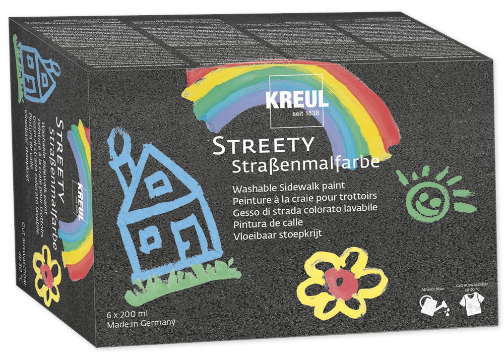 TimeTEX Set Streety Straßen-Malfarbe à 200 ml, 6-tlg.