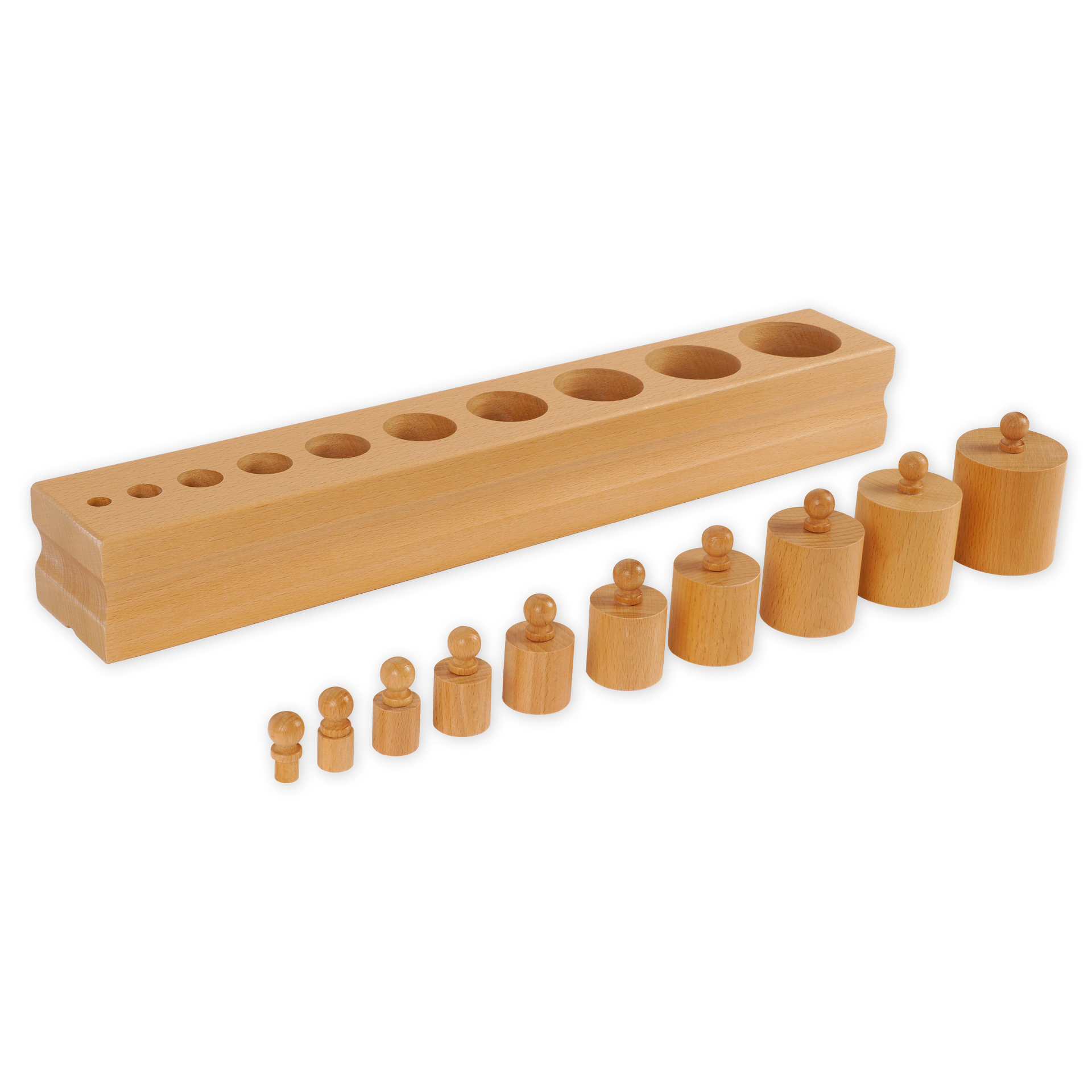TimeTEX Set Block mit Zylindern 1-4 "Montessori Premium"