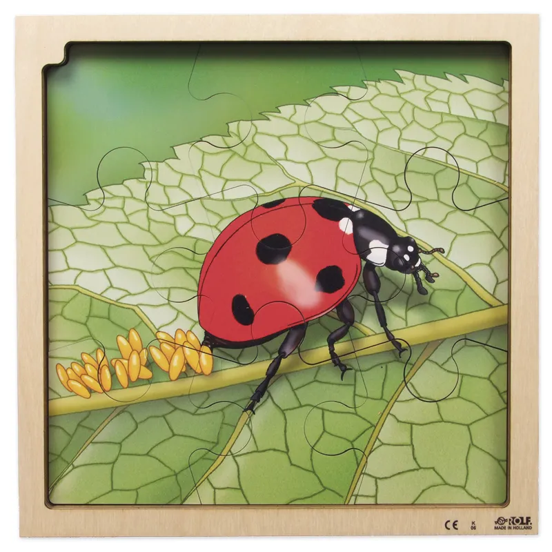 Lagenpuzzel "Lieveheersbeestje" + gratis app, 86-delig