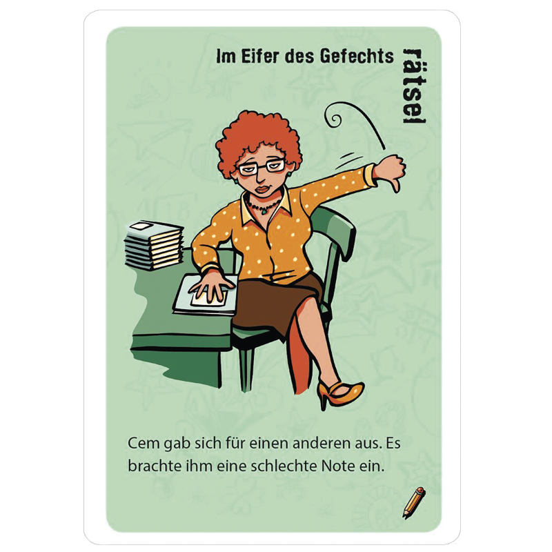 Kartenspiel "Back to School - Löst 50 knifflige Rätsel für clevere Kids"