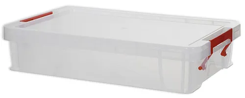 Plastlåda stapelbar, transparent, 5,5 liter (A4)