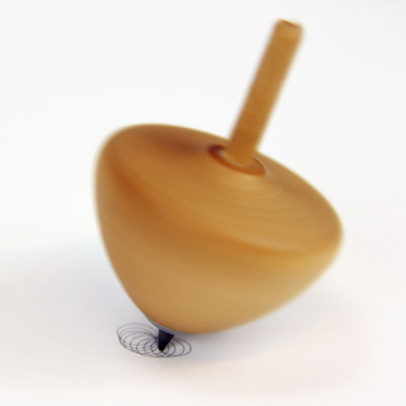 Mal-Kreisel mini aus Holz, 4 cm ø