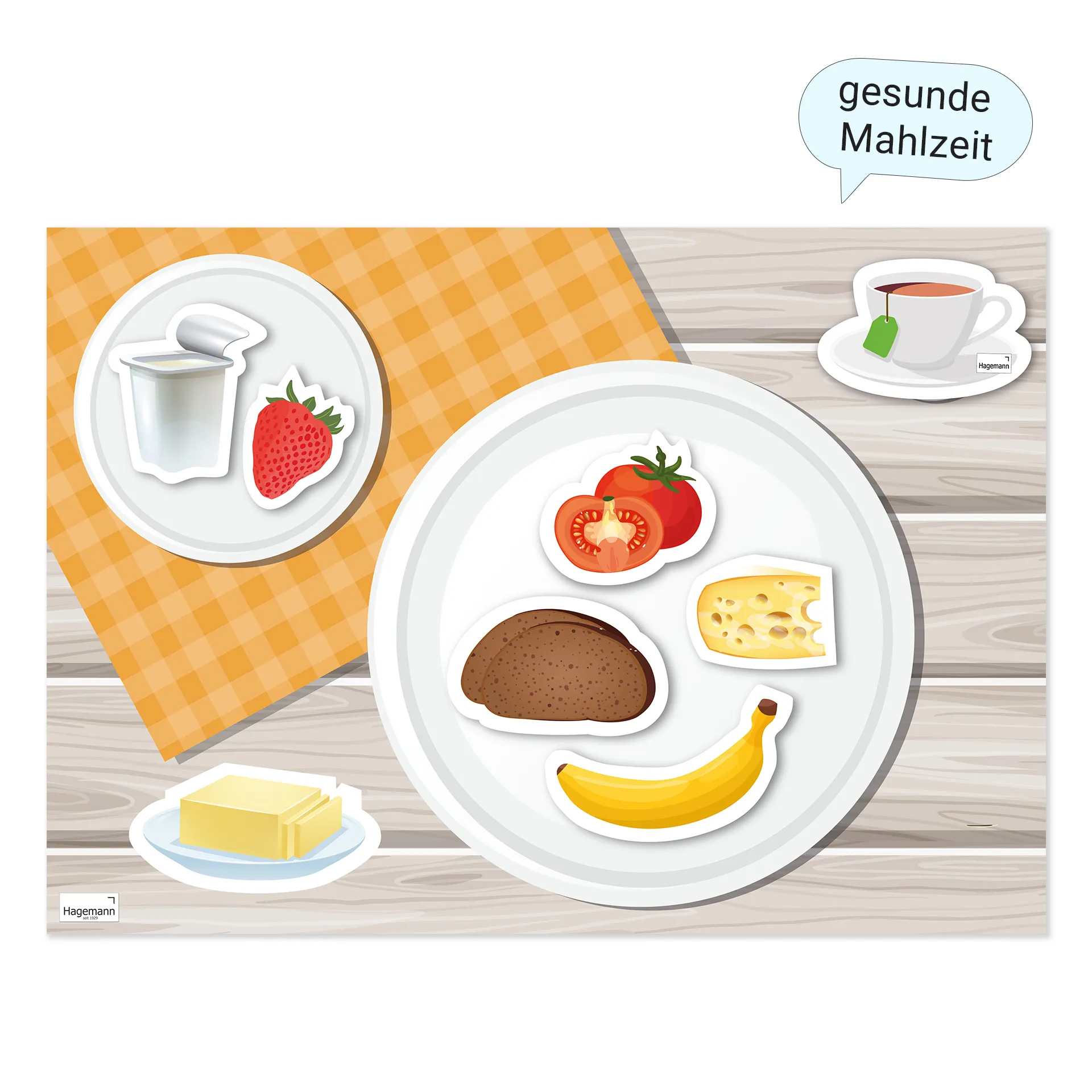 Set Gesunde Mahlzeiten mit Ernährungspyramide, magnetisch, 80-tlg.