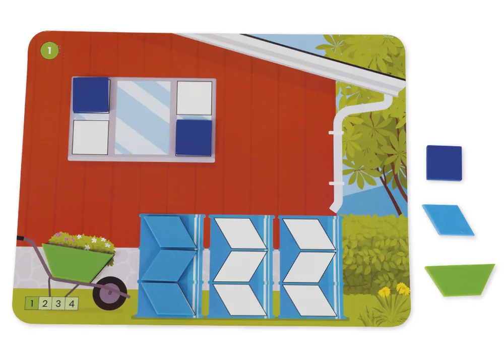 Legespiel Geometrie "Recycling & Umweltschutz", 110-tlg.