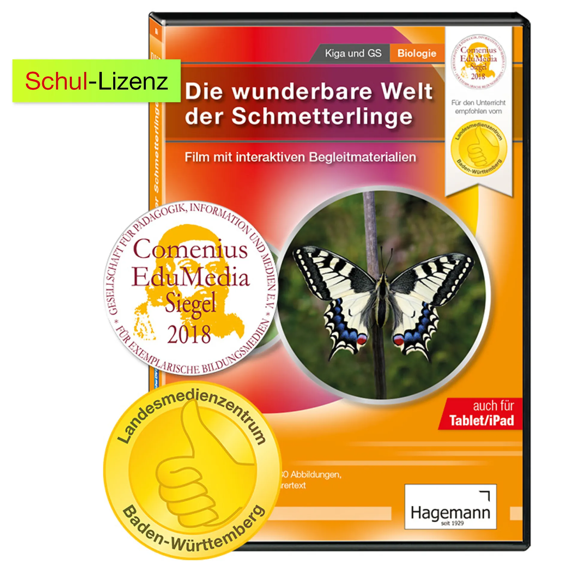Didaktische DVD "Die wunderbare Welt der Schmetterlinge", tabletfähig