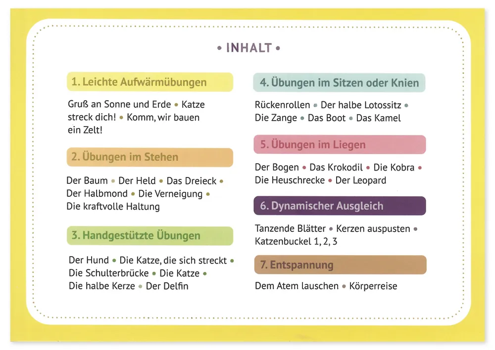 Karten-Set "30 Kinderyoga-Bildkarten"