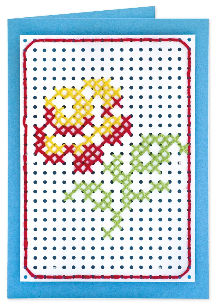 Stickkarton weiß, 17,5x24,5 cm, 40 Blatt