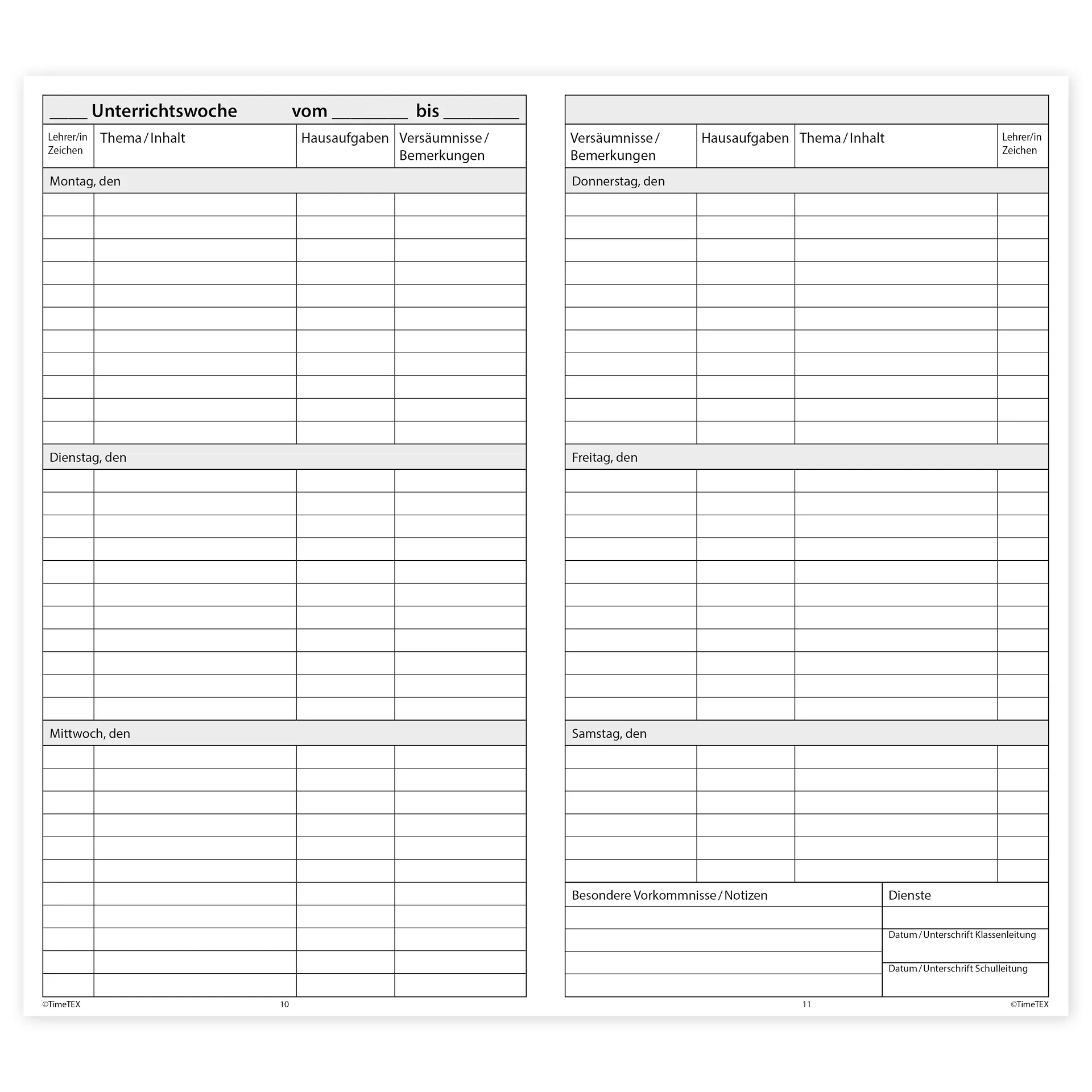 TimeTEX Klassenbuch A4-Plus, mit PU-Einband