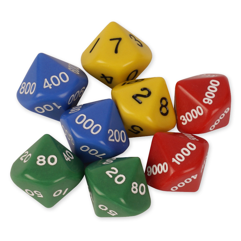 Hagemann Würfel-Set für Dezimalstellenwerte, 8-tlg.